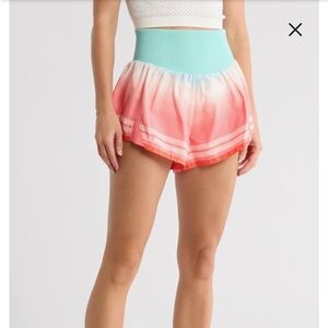 Free People Movement Pink Ombre Carpe Diem Pattern Shorts